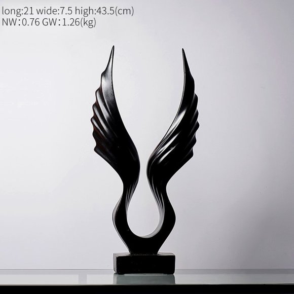 ELEGANT GOLD ANGEL WING HOME DECOR DISPLAY GIFT - Picture 5 of 6